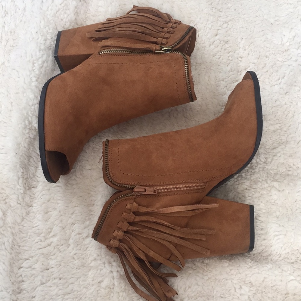 Dolce Vita for Target Fringe Peep Toe Booties